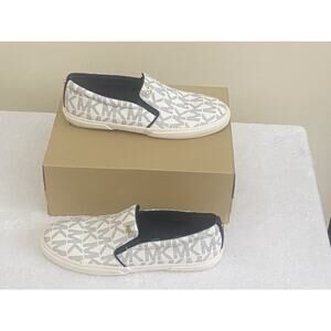 Michael KORS Boerum PVC Womens Fashion Slip-On Sneaker Size 8 Blue White